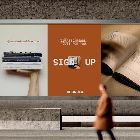 One more billboard mock up for BOUNDED® ✨📚✨ @themondayagency + @thebriefassociation #tbabounded #branddesigning #posterdesign #brandidentities #logodesigns #bounded #modernbranding #branddesigns Bookstore Advertising, Billboard Design Inspiration, Billboard Advertisement, Minimalist Brand Design, Billboard Ads, Motion Design Trends, Modern Brand Identity, Minimalist Brand, Brand Identity Package