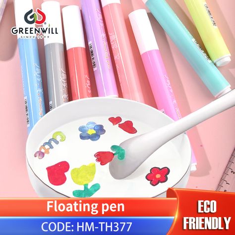 🌞Magic #Floating Pen🌞8 special colors available 😀#Drawing on smooth surface like china or steel and put on the water surface,the# drawing will float on 🪷Suitable for glass, plastic, ceramic, wood,whiteboard, paper and other materials Greenwill diversified #marker pen, specilly for u. Feel free to contact us via james@tinlongworld.com Office Diy, Diy Marker, Magic Pen, Hello Kitty Birthday Party, Special Colors, Water Surface, Diy Office, Highlighter Pen, Hello Kitty Birthday