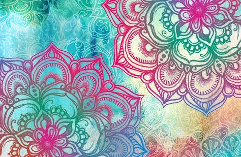 Round and Round the Rainbow by micklyn Iphone Wallpaper Mandala, Tattoo Knee, Daisy Duke, Mandala Wallpaper, Ipad Snap, Colorful Mandala, Mandala Background, Rainbow Scarf, Mandalas Painting