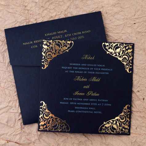 Muslim Wedding Cards, Marriage Invitation Card, Black And Gold Wedding, Muslim Wedding Invitations, Marriage Cards, Kerala Wedding, Indian Wedding Invitation Cards, Design Invitation, Indian Wedding Cards