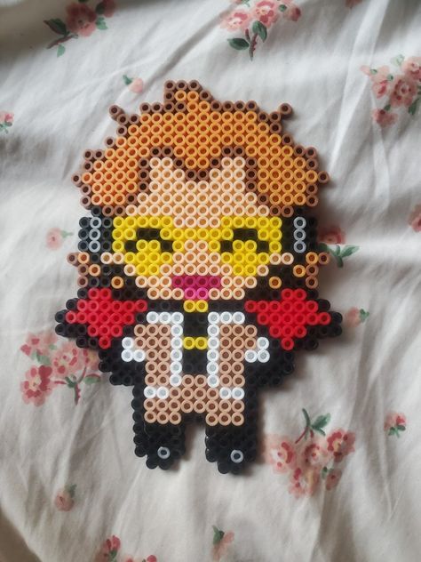 Feel free to use!!! Chainsawman Perler Beads, Hama Beads Patterns Anime, Anime Melty Beads, Anime Pearler Beads Patterns, Anime Fuse Beads, Mha Perler Bead Patterns, Mha Perler Beads, Perler Bead Anime, Mha Crafts