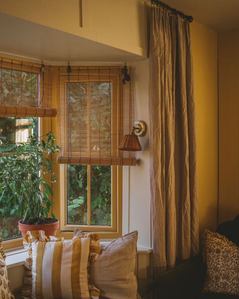 The story of the bay window - from a dead space with no character or purpose to my favourite spot to sit. I've always wanted a home full of character, and just because our small bungalow isn't a period home, I do feel like it has character and a little bit of soul as well. What do you think?🫶🏼 #baywindow #livingroom #cosyhome #addingcharacter #addinglayers ##cosylivingroom #hometransformation #smallhouse adding character, small home, Cosy Living room, countryliving, Bay Window Shelf Ideas, Small Living Room With Bay Window, Bay Window Shelf, Small Bay Window, Bay Window Living Room, Small Bungalow, Period Home, Window Shelves, Cosy Living