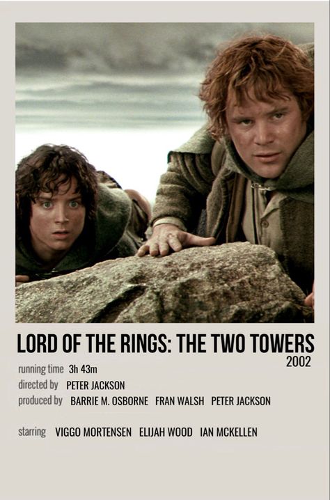 Lotr Two Towers, Polaroid Movie Poster, Photowall Ideas, Two Towers, Film Posters Minimalist, Film Poster Design, Polaroid Poster, Film Images, The Two Towers