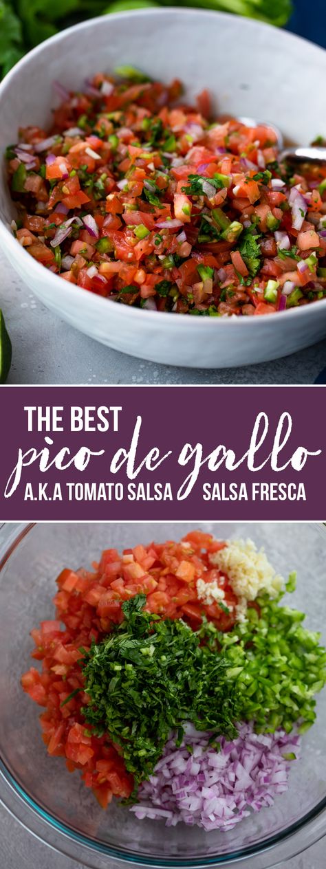 Chunky Salsa Recipe, Best Salsa Recipe, Salsa Salad, Gimme Delicious, Homemade Salsa Recipe, Fresh Tomato Sauce, Crunchy Salad, Dinner Side, Fresh Tomato Salsa