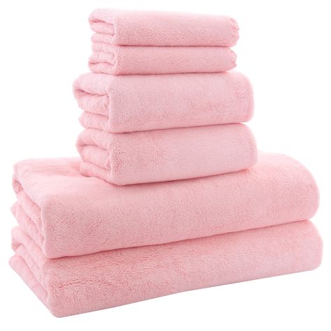 PRICES MAY VARY. 100% Microfiber Coral Velvet Imported Set includes 2 bath towels of 27 inch by 55 inch; 2 hand towels of 16 inch by 27 inch; 2 washcloths of 12 inch by 12 inch COMFORTABLE & SOFT - Highly absorbent, yet light-weighted. Gives the body a soft and delicate touch while absorbing the moisture. For personal care and beauty- such as hair turban, hair drying towel, sports towel, travel towel, bath towel bathrobe, bath wrapper. ABSORBENT and FAST DRYING – MoonQueen Microfiber coral velve Hair Drying Towel, Hair Turban, Towel Set, Hand Towels, Bath Towels, Towels, Coral, Velvet, Bath