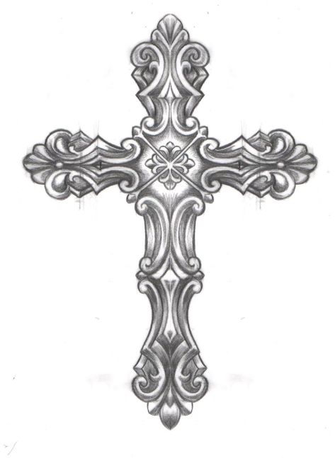 New Age Tattoo Style, Crucifix Drawing, White Tattoo Cross, Crucifix Tattoo, Cruz Tattoo, Cross Drawing, Celtic Cross Tattoos, Cross Tattoos For Women, Cross Tattoo For Men