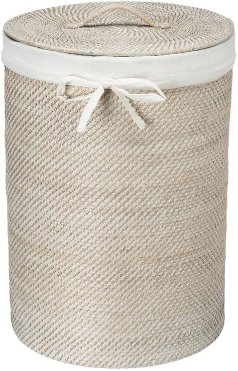 Canvas Laundry Hamper, Wicker Laundry Hamper, Custom Nursery Art, Laundry Basket With Lid, Laundry Hamper With Lid, Beachfront Decor, Wicker Hamper, White Wash Finish, Clothes Hamper