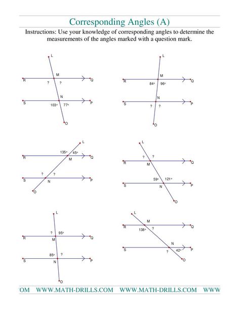 Exterior Angle theorem Worksheet Alternate Corresponding and Co Interior Angles Worksheet Measuring Angles Worksheet, Corresponding Angles, Alternate Interior Angles, Geometry Angles, Angles Math, Alternate Angles, Supplementary Angles, Angles Worksheet, Geometry Lessons