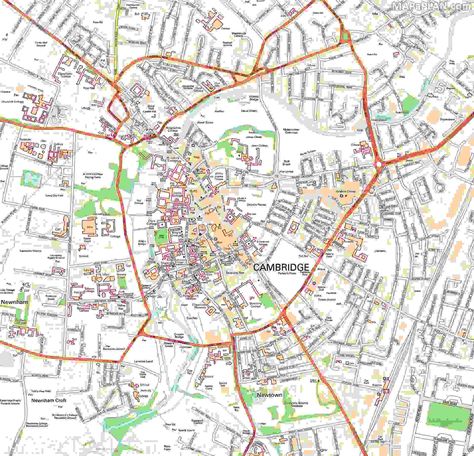 Cambridge top tourist attractions map - City centre detailed street travel guide with must-see places, sights & landmarks to visit Cambridge Map, Kings College, Cambridge England, Trinity College, Tea Garden, Tourist Spots, Travel Maps, City Maps, City Centre