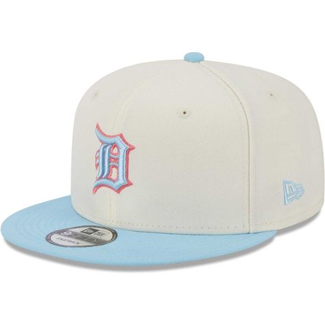 Ensure your Detroit Tigers spirit is on full display and jam-packed with vibrance when you sport this Basic Two-Tone 9FIFTY hat from New Era. It features a helpful snapback closure for a fully customizable fit and a structured construction with a high crown for a classic flat bill aesthetic. Distinct Detroit Tigers embroidery on the front panels and spring-inspired colorway keep your fandom at the forefront of any outfit. Chicago Bulls Snapback Hat, New Era Hats, Spring Inspiration, Detroit Tigers, Dream Shoes, Fitted Hats, Snapback Hat, Snapback Hats, Tigers