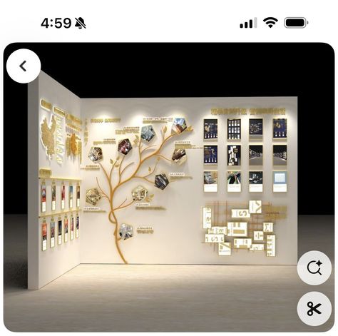 معرض فني, Exhibition Display Design, Inmobiliaria Ideas, Office Wall Design, Museum Ideas, Museum Exhibition Design, History Wall, Interactive Museum, Interactive Exhibition