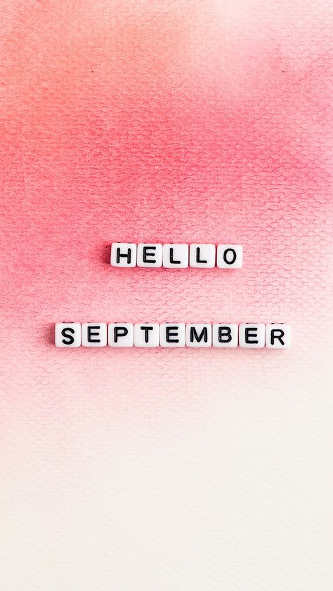 Hello September Wallpapers, Hello September Aesthetic, Pink September, Hello September Images, Bead Letters, Month Aesthetic, Iphone 12 Wallpaper, September Images, Word Typography