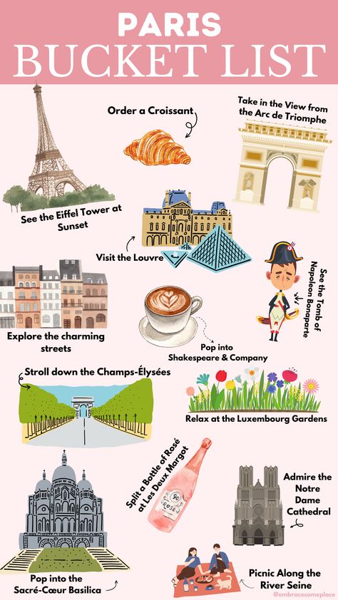 Cheap Eats Paris, Paris Cheap, Paris Trip Planning, Printable Bucket List, Traveling To Paris, Paris Bucket List, Paris Things To Do, Paris Landmarks, Travel Paris