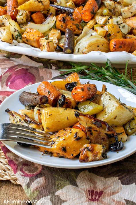 Roasted Root Vegetables - A Family Feast Roasted Celery Root, Roasted Celery, Roasted Parsnips, Golden Beets, Celery Root, Roasted Vegetable Recipes, Roasted Root Vegetables, Family Feast, Root Vegetables