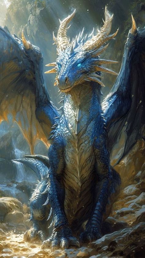 Dragon Wisdom, Blue Dragon Art, Dungeons Master, Sapphire Dragon, Emerald Dragon, Space Dragon, Realistic Dragon, Mythical Creatures Fantasy, Mythical Dragons