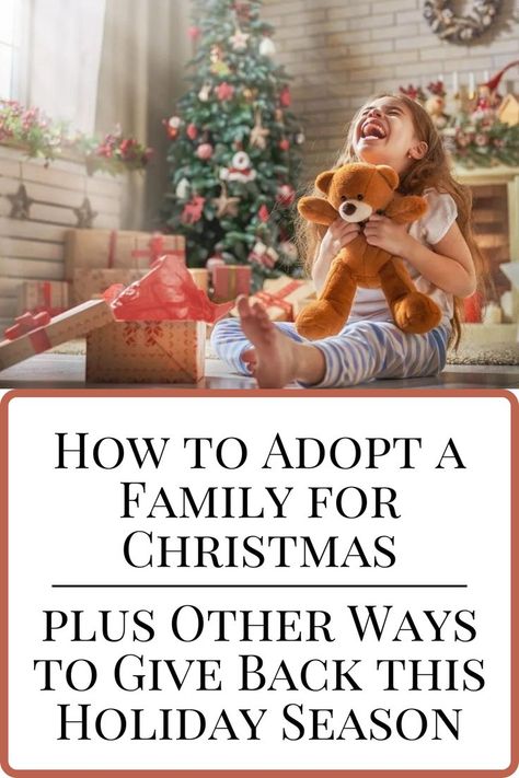 How to Adopt a Family for Christmas and Other Ways to Give Back this Holiday Season #christmas #holidayseason #giveback #adoption #holiday https://parade.com/945393/kelseypelzer/adopt-a-family-for-christmas/ Adopt A Family For Christmas, Adopt A Family, Holiday Program, Vision Board Pictures, Feeding America, Multiplication For Kids, Habitat For Humanity, Charitable Organizations, Military Family