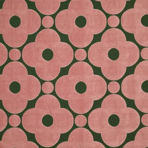 Orla Kiely Fabric, Flower Jade, Flower Fabric, Orla Kiely, Pattern Play, Made To Measure Curtains, Retro Pattern, Textile Patterns, Volume 1