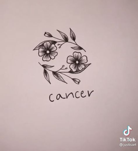 Cancerian Aesthetic Tattoo, Cancerian Tattoo For Women, Cancerian Tattoo, Larkspur Flower Tattoos, Deep Meaningful Tattoos, Basic Tattoos, Horoscope Tattoos, Calligraphy Tattoo, Forearm Tattoo Women