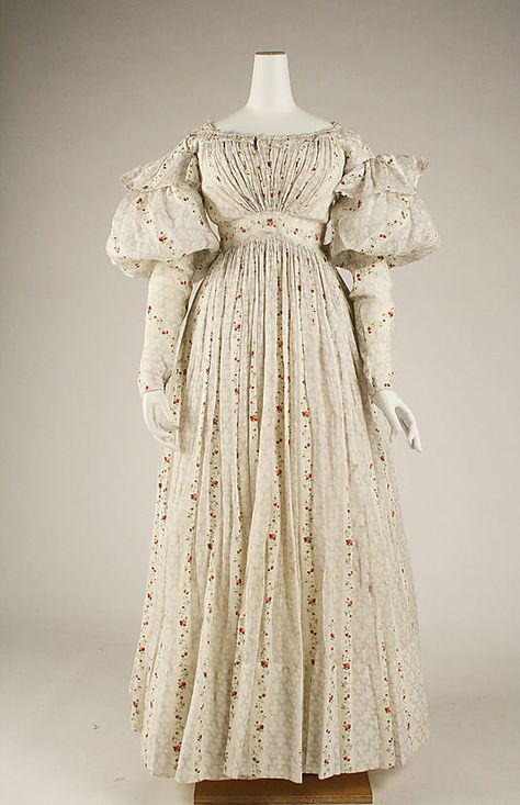 Metropolitan Museum of Art GOWN | Already have a my met account? Sign in 1820s Fashion, 1830s Fashion, 19th Century Clothing, Morning Dress, Romantic Era, 1800s Fashion, Regency Fashion, 19th Century Fashion, Old Dresses