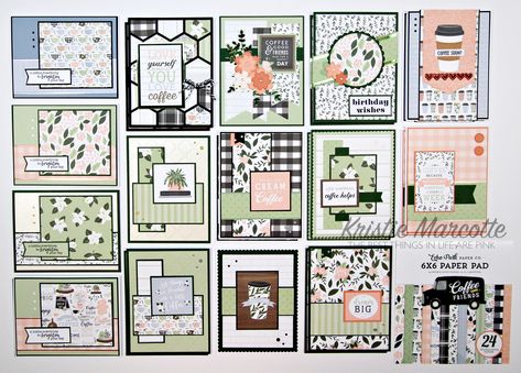 Coffee And Friends, Kristie Marcotte, Cardstock Crafts, Coffee Cards, Honey Bee Stamps, Echo Park Paper, Paper Packs, Doodlebug Design, Whimsy Stamps