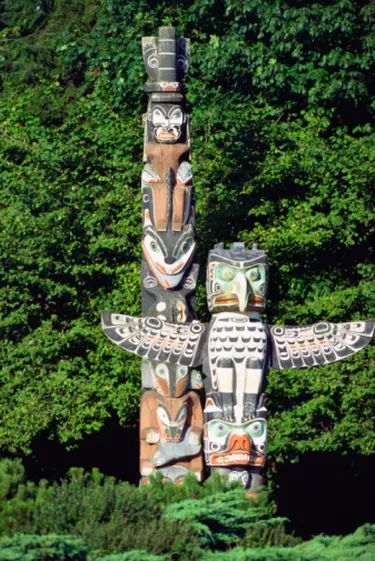 How to Make a Homemade Totem Pole | eHow Native American Totem Poles, Desert Diorama, Christmas Parade Floats, Native American Totem, Garden Totems, Bird Costume, Totem Poles, Native American Pottery, Indian Crafts