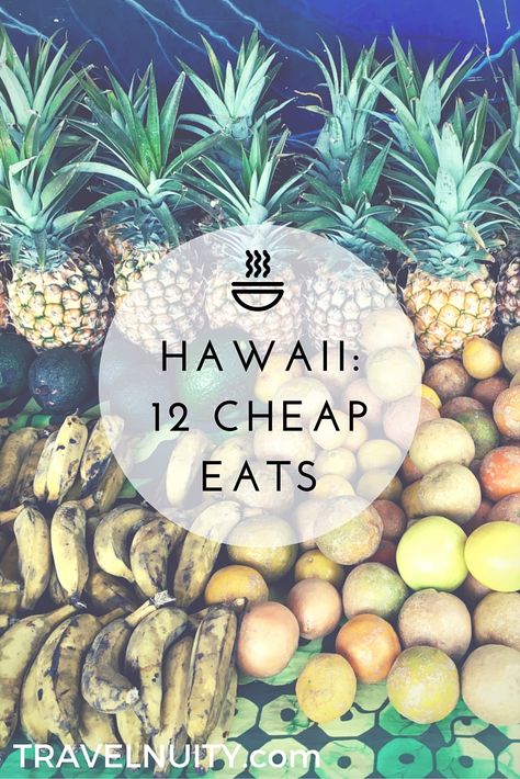 12 of the best cheap eats that you should try in Hawaii, starting with the delicious tropical fruit at roadside stalls! Oahu Vacation, Hawaiian Travel, Moving To Hawaii, Hawaii Destinations, Hawaii Travel Guide, Visit Hawaii, Maui Vacation, Hawaii Honeymoon, Hawaiian Vacation