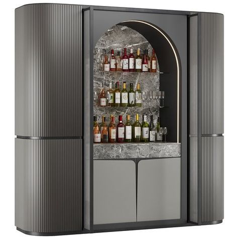 Bar Cabinet Set4 Bar Unit Design, Wine Cabinet, Home Mini Bar, Bar Unit, Kitchen Wall Lights, Bar Shelf, Dressing Table With Chair, Wine Shelves, Furniture Details Design