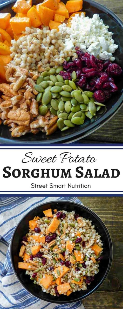 Sorghum Recipes, Salad Meals, Salad With Feta, Grain Salad, Gluten Free Grains, Gluten Free Eating, Street Smart, Intuitive Eating, Healthy Salad Recipes