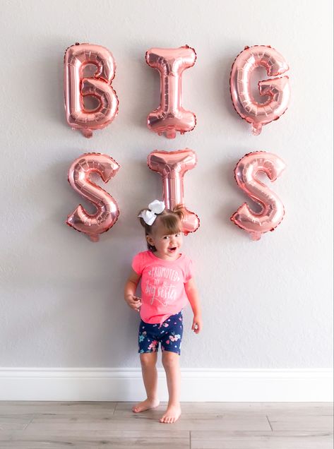 Big Sis Photo Shoot, Big Sis Balloon Announcement, Big Sister Valentine Announcement, Valentine’s Day Big Sister Announcement, Big Sister Announcement Valentines Day, Gender Reveal With Big Sister, Pregnancy Announcement With Toddler Girl, Big Sister Announcement Photoshoot, Big Sister Photoshoot