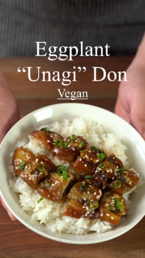 two_plaid_aprons on Instagram: Eggplant "Unagi" Don! 👉 Full Recipe in Bio, just type "Eggplant" into the search!❤ This recipe is super easy to make and it tastes… Eggplant Unagi, Unagi Don, Plaid Apron, Eggplant Recipes, Classic Dishes, Japanese Food, The Search, Eggplant, Asian Recipes