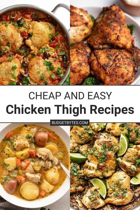 Quick And Easy Boneless Chicken Thigh Recipes, Chicken Thigh Meal Recipes, Easy Chicken Thigh Recipes Quick Healthy, Cheap Chicken Thigh Recipes, Chicken Thigh Easy Recipes, Chicken Thigh Recipes Comfort Food, Easy Chicken Thighs Recipe, Boneless Skinless Chicken Thigh Recipes Easy, Best Chicken Thigh Recipes Ever