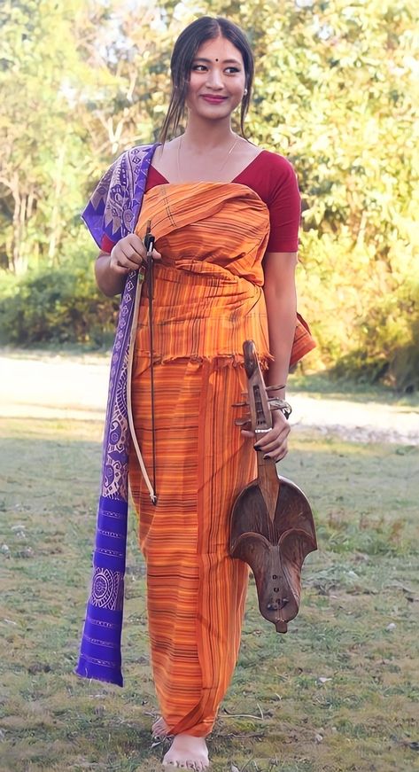 Bodo Traditional Dress, Indian Traditional Dresses, Traditional Indian Dress, Clothes Making, Bodo, Indian Traditional, Traditional Dress, North East, Indian Jewellery