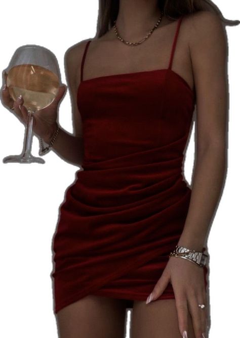 Short Dresses Party Aesthetic, Red Dress Classy Short Party, Dark Red Silk Dress Short, Silk Red Dress Short, Little Red Dress Aesthetic, Deep Red Dress Short, Dark Red Dresses Short, Short Red Silk Dress, Wine Red Silk Dress