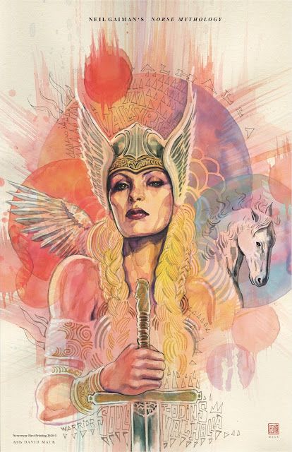 Neil Gaiman Norse Mythology, Valkyrie Norse, Gods Of Asgard, Miss Hulk, David Mack, Ancient Goddesses, American Gods, Pop Culture Art, Mythology Art