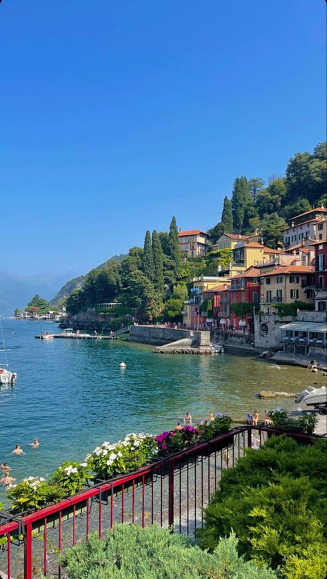 Varenna views, lake como, summer vibes, Italy, Amalfi Coast Lake Como Verena, Lake Como Varenna, Lake Como Summer, Lake Como Italy Aesthetic, Lake Como Aesthetic, Lac Como, Como Lake Italy, Varenna Italy, Italy Como