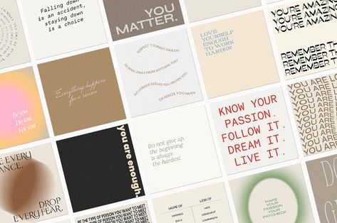 Instagram Social Media Quotes PS on Behance Pinterest Graphics, Media Quotes, Pinterest Design, Templates For Instagram, Business Board, Youtube Channel Art, Being Used Quotes, Design Aesthetics, Templates Instagram