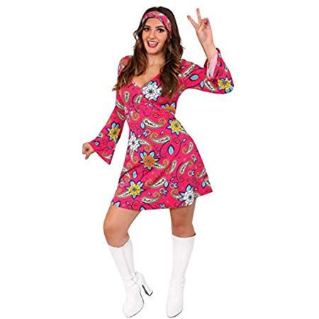 Smiffys Women's 1960s Hippy Costume, Medium, UK Size: 12-14 (40-42EU): Smiffys: Amazon.co.uk: Welcome Sailor Fancy Dress, 70s Dress Up, 60s Fancy Dress, Fancy Dress For Women, Fancy Dress Costumes For Women, Hippy Fancy Dress, Hippy Costume, 70s Fancy Dress, 70s Disco Dress