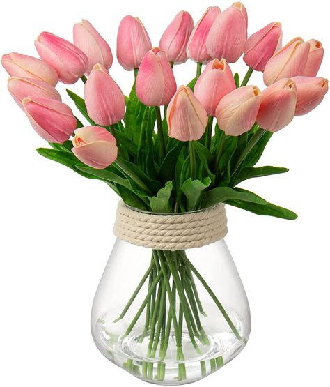 Amazon.com: Tulips Artificial Flowers for Decoration Spring Flowers Faux Tulips Flowers Real Touch Tulips Fake Tulips Fake Flowers Arrangements for Home Decor Centerpieces Wedding Bouquet 10pcs 13.5" Pink Tulips : Home & Kitchen Flowers Arrangements For Home, Green Hydrangea Bouquet, Fake Flowers Arrangements, Tulip Wreath Diy, Fake Tulips, Faux Tulips, Faux Flowers Wedding, Yellow Hydrangea, Fake Hydrangeas