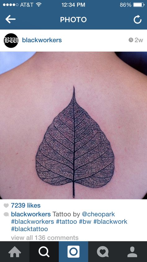 Bodhi Leaf Tattoo, Bodhi Tattoo, Leaf Tattoo, Bodhi Leaf, Nature Tattoos, Buddhist Art, Leaf Tattoos, Black Tattoos, Tattoos And Piercings