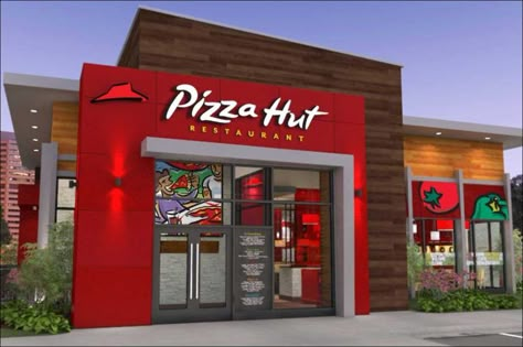 Pizza Hut Canada Survey Phd Pizza, Pizza Hut Delivery, Pizza Hut Restaurant, Illuminated Signage, Small Pizza, Modern Restaurant Design, Fast Food Restaurants, Pizza Restaurant, Modern Restaurant