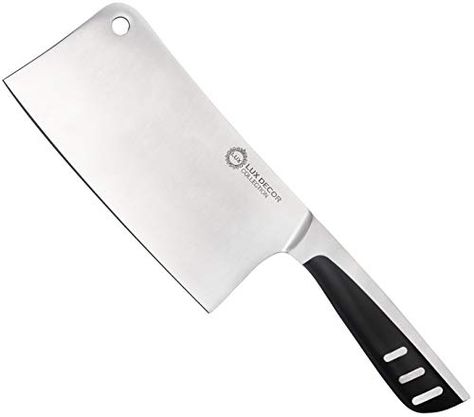 7 Inch Stainless Steel Meat Cleaver - Butcher Knife - Chopper - For Home Kitchen and Restaurant - High Carbon Stainless Steel - By Lux Décor Collection Butchers Knife, Meat Cleaver, Butcher Knife, Ergonomic Handle, Kitchen Knives, Chopper, Home Kitchen, Favorite Quotes, Kitchen Dining