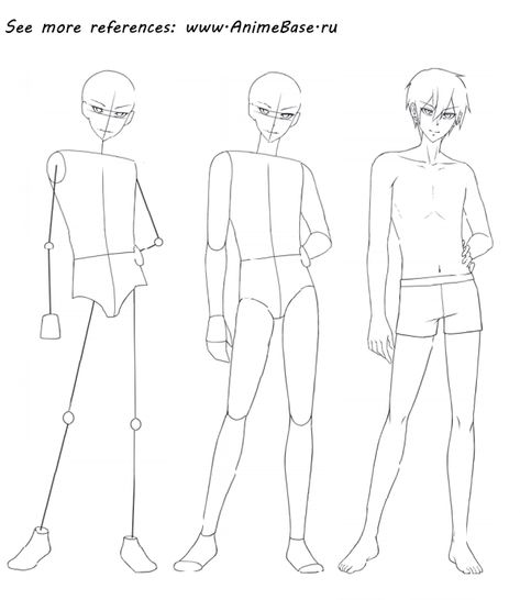 How To Draw Anime Guys Body Sketch, Body Base Drawing Male Step By Step, Anime Boy Poses Reference Base, Anime Boy Anatomy, Anime Boy Body Reference, How To Draw A Boy Body Step By Step, Free To Use Base Drawing Male, Anime Male Anatomy, Boy Anatomy Drawing