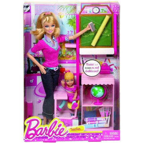 0 Teacher Barbie, Barbie And Kelly, Career Barbie, Barbie Careers, Barbie 2000, Girls Fun, English Teacher, School Classroom, Barbie Clothes