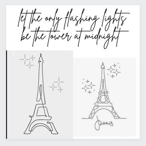 Tattoo idea • “let the only flashinf lights be the tower ar midnight” Midnight Tattoo Ideas, Paris Tattoo Ideas, Midnight Tattoo, Paris Taylor Swift, Mini Eiffel Tower, Eiffel Tower Tattoo, Tower Tattoo, Paris Tattoo, The Tower