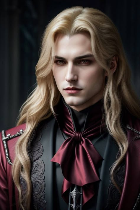 Blonde Vampire Male, Blonde Hair Vampire, Anita Blake Series, Vampire Aesthetics, Mens Pictures, Male Vampire, Anita Blake, Victorian Hairstyles, Goth Boy