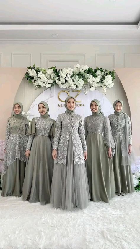 Bridesmaid Muslim, Baju Bridesmaid Modern Hijab, Pengantin Modern, Gaun Tulle, Dress Brokat Modern, Muslimah Wedding Dress, Nikah Dress, Dress Code Wedding, Simple Bridesmaid Dresses