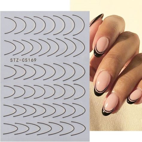 Line Manicure, Striping Tape Nail Art, Polish Tattoos, Tape Nail Art, Nail Tape, Stripped Nails, Nail Art Stickers Decals, Christmas Gel Nails, Lines On Nails