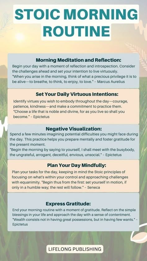 Stoic Morning Routine, How To Be Stoic, Stoicism Virtues, Stoic Affirmations, Stoic Journaling, Stoic Quotes Stoicism, Stoic Meditation, Stoic Lifestyle, Stoic Journal