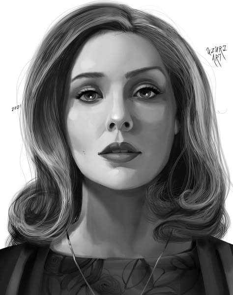 By Uzuri Art @uzuriartonline (MARVEL - Scarlet Witch) Uzuri Art, Wanda Art, Wanda Fanart, Witch Fanart, W.i.t.c.h Fanart, Marvel Paintings, Wanda Scarlet Witch, Mcu Cast, Avengers Art