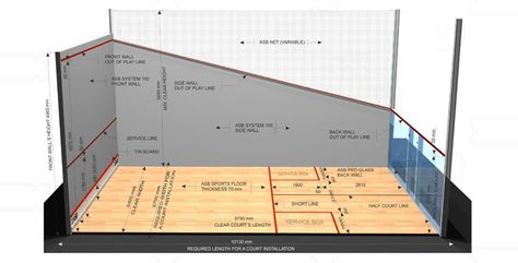 Squash Court Specifications: "What are these regulations for?" - ASB SquashCourts Squash Game, Squash Club, Squash Court, Rules And Regulations, Commonwealth Games, Gym Decor, Luxury Rooms, Health Club, Building Construction